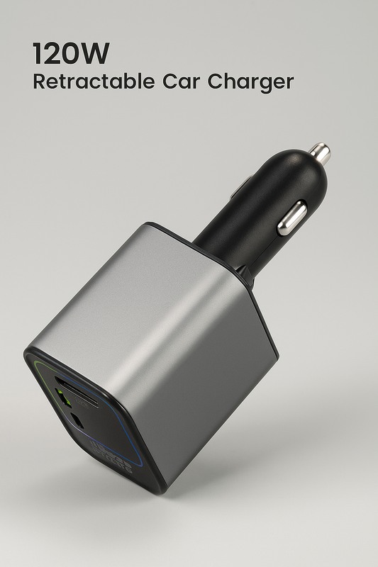 Q9 120W Car Retractable Charger