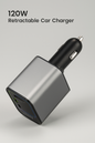Q9 120W Car Retractable Charger